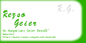 rezso geier business card
